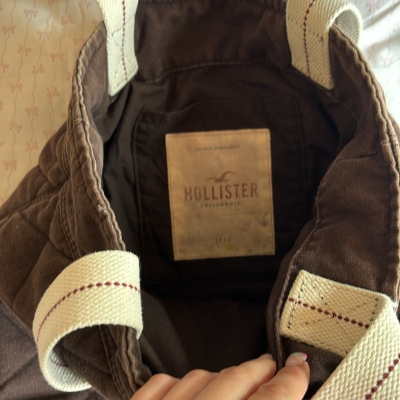 Y2K Hollister Embroidered Brown Diamonded Quilted Bag - Picture 3 of 5